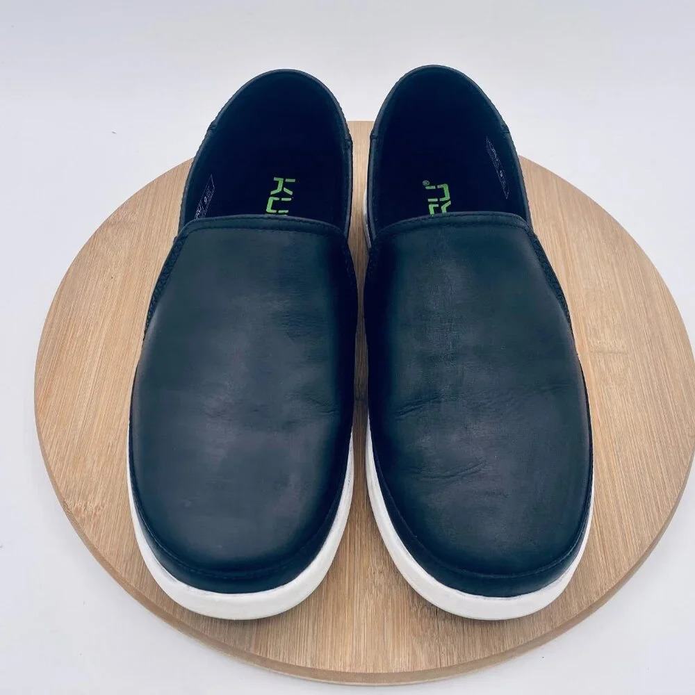 KURU Black and White Slip-On Athletic Shoes - Picture 2 of 11